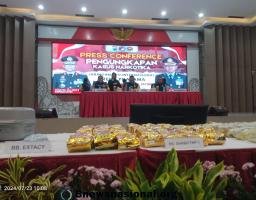Polda Jatim Gelar Konferensi Pers Ungkap Jaringan Narkotika Internasional