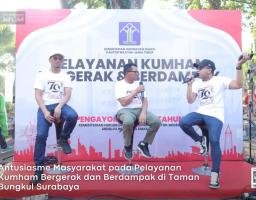 Antusiasme Masyarakat pada Pelayanan Kemenkumham Bergerak dan Berdampak di Taman Bungkul Surabaya