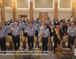 Kakanwil Kemenkumham Jatim Lepas Wisudawan Purnabakti Pengayoman 