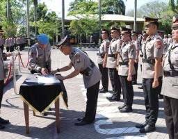 Kapolres Nganjuk Pimpin Sertijab Kasat Lantas dan Kapolsek Jajaran 