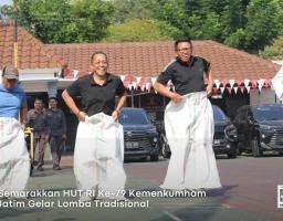 Semarakkan HUT RI Ke-79 Kemenkumham Jatim Gelar Lomba Tradisional 