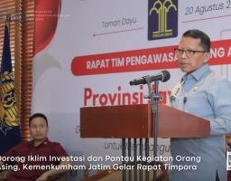 Dorong Iklim Investasi dan Pantau Kegiatan Orang Asing, Kemenkumham Jatim Gelar Rapat Timpora