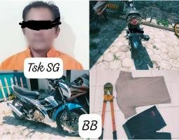 Polres Nganjuk amankan Pelaku Pencurian Besi Beton Milik PT Ometraco Arya Samanta