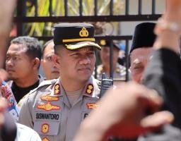 Kapolres Nganjuk Pimpin Langsung Pam Unras Damai Aliansi Mahasiswa Nganjuk