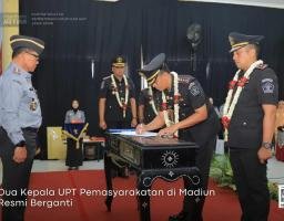 Dua Kepala UPT Pemasyarakatan di Madiun Resmi Berganti