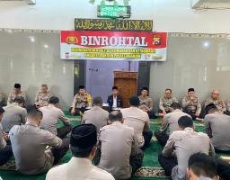 Polres Nganjuk Gelar Program Pembinaan Rohani dan Mental dalam Upaya Penguatan Keimanan dan Keikhlasan