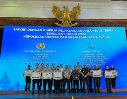 Polres Nganjuk Raih Peringkat Pertama Kinerja Pelaksanaan Anggaran Terbaik Semester 1 tahun 2024