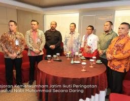 Jajaran Kemenkumham Jatim Ikuti Peringatan Maulud Nabi Muhammad Secara Daring