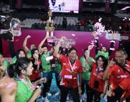 Tim Voli Jawi Wetan PD Bhayangkari Jawa Timur Raih Juara I di Turnamen Bola Voli Bhayangkari Cup 2024