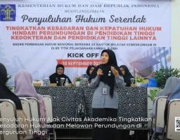 Penyuluh Hukum Ajak Civitas Akademika Tingkatkan Kesadaran Hukum dan Melawan Perundungan di Perguruan Tinggi