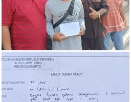 Operator Backhoe CV. RF Bersaudara Resmi Polisikan 31 Terlapor ke Mapolres Mojokerto 