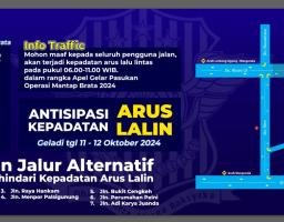 Apel Operasi Mantap Brata di Mako Brimob, akan dilakukan rekayasa lalulintas