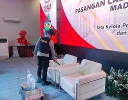 Polisi Sterilkan Lokasi Debat Publik Perdana Pilkada Kabupaten Madiun