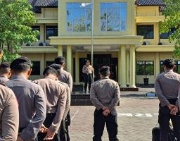 Polres Nganjuk Adakan Latihan Kesiapan Kompi Dalmas untuk Pengamanan Pilkada