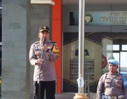 Apel Pagi, Wakapolres Gresik Ingatkan Dampak Bencana Musim Kemarau Panjang