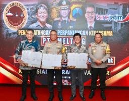 Polda Jawa Timur bersama PT. Smelting dan Bank Jatim Perpanjang Kerjasama Tingkatkan Sektor Bisnis dan Perekonomian Masyarakat