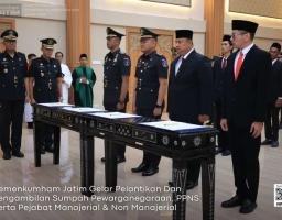 Kemenkumham Jatim Gelar Pelantikan Dan Pengambilan Sumpah Pewarganegaraan, PPNS Serta Pejabat Manajerial & Non Manajerial