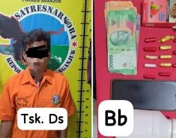 Polres Nganjuk Ungkap Dua Kasus Narkotika Jenis Okerbaya, 145 Butir Pil LL Disita