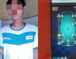 Polsek Semampir Amankan seorang Penjaga Warkop Main Judi Online.