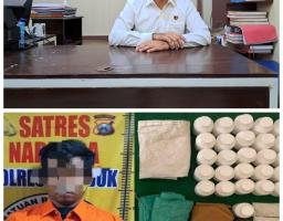 Polres Nganjuk Bekuk Pengedar Pil Dobel L, 27.100 Butir Disita