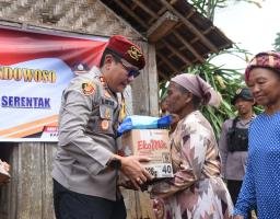 Bakti sosial dalam rangka hari jadi satreskrim yang ke 77 tahun 2024 di daerah terpencil