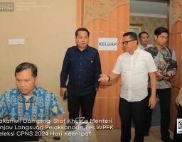 Kakanwil Dampingi Staf Khusus Menteri Tinjau Langsung Pelaksanaan Tes WPFK Seleksi CPNS 2024 Hari Keempat