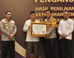 Polres Nganjuk Raih Penghargaan Kepatuhan Penyelenggaraan Pelayanan Publik 2024
