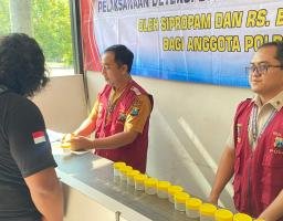 Polres Nganjuk Gelar Rikkes dan Deteksi Dini Penyalahgunaan Narkoba bagi Anggota Polri dan ASN