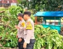 Kapolres Nganjuk Apresiasi Sinergi Tangani Pohon Tumbang di Loceret