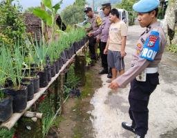Dukung Program Ketahanan Pangan, Polsek Sawahan Pantau Pemanfaatan Lahan Pekarangan
