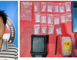 Satresnarkoba Polres Pelabuhan Tanjung Perak Tangkap Pengedar Sabu di Sidoarjo.