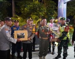Pastikan Keamanan Malam Takbir, Kapolres Nganjuk dan Forkopimda Tinjau Pos Pengamanan