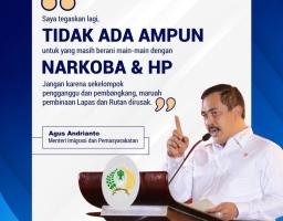 Menteri Imigrasi dan Pemasyarakatan RI Nyatakan Perang Terhadap Narkoba dan HP Ilegal di Lapas