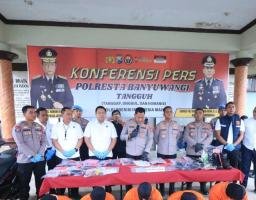 Operasi Pekat Semeru 2025 Polresta Banyuwangi Ungkap 25 Kasus Amankan 37 Tersangka