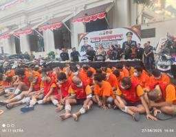 Polrestabes Surabaya Tangkap 49 Pelaku Curanmor, Amankan 19 Unit Sepeda Motor
