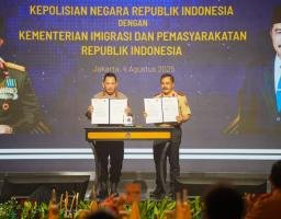 Teken Nota Kesepahaman dengan Kementerian Imipas, Kapolri Harap Sinergisitas Makin Optimal