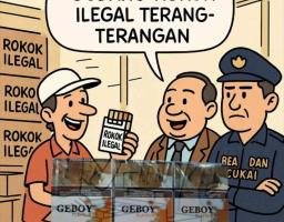 Rokok Ilegal Marak di Surabaya, Pedagang di Tidar Jualan Terang-Terangan di Pinggir Jalan