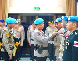 Wakapolri Pimpin Upacara Purna Tugas 139 Personel Kontingen Garuda Bhayangkara