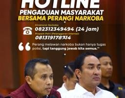 Bareskrim Polri Buka Layanan Hotline Pengaduan Narkoba 24 Jam
