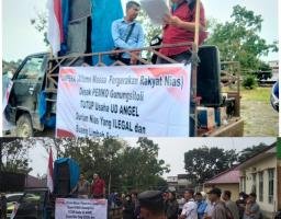 Ratusan Massa AMPERA Demo ke Polres dan Kantor Wali Kota Gunungsitoli, Desak Kasus Lingkungan Dituntaskan