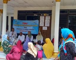 Pertemuan PKH di Desa moarah kecamatan Klampis, melaksanakan kegiatan rutin setiap sebulan sekali Peserta pkh di wajibka