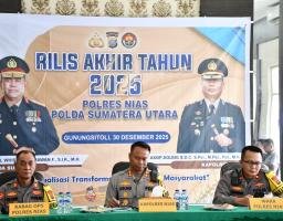 POLRES NIAS GELAR RILIS AKHIR TAHUN 2025, PAPARKAN CAPAIAN KINERJA DAN INOVASI PELAYANAN PUBLIK