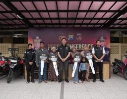 Gratis, Polres Kediri Kota Temukan dan Kembalikan Motor Hilang kepada Pemiliknya