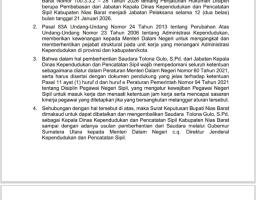 Lagi lagi  Terima Surat Teguran, Oleh Bupati Nias Barat ,Pemberhentian Kadis Dukcapil Diminta Dibatalkan