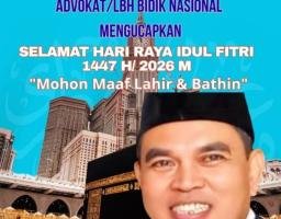 Media Bidik Nasional dan LBH Mengucapkan Selamat Hari Raya Idul Fitri 1447 H