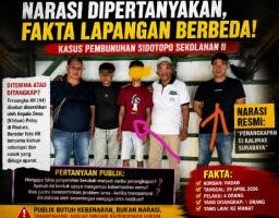 Dugaan Ketidakterbukaan Polisi dalam Kasus Pembunuhan Sidotopo, Publik Pertanyakan Kredibilitas