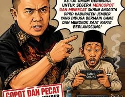 AMI Desak Prabowo Copot Oknum Anggota DPRD Jember yang Viral Main Game dan Merokok Saat Rapat