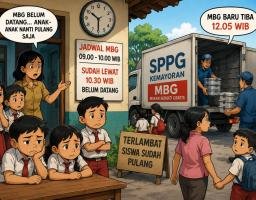 Distribusi MBG Molor, Siswa SDN Pejagan 5 Kecewa Karena Makanan Datang Setelah Jam Pulang