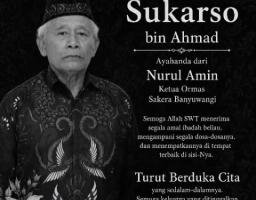 Berita Duka, Sukarso bin Ahmad Ayahanda "Nurul Amin" Ketua Ormas Sakera Banyuwangi Meninggal Dunia