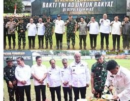GUBERNUR SUMUT BOBBY NASUTION BUKA KARYA BAKTI TNI AD, DORONG PEMERATAAN PEMBANGUNAN DI KEPULAUAN NIAS
